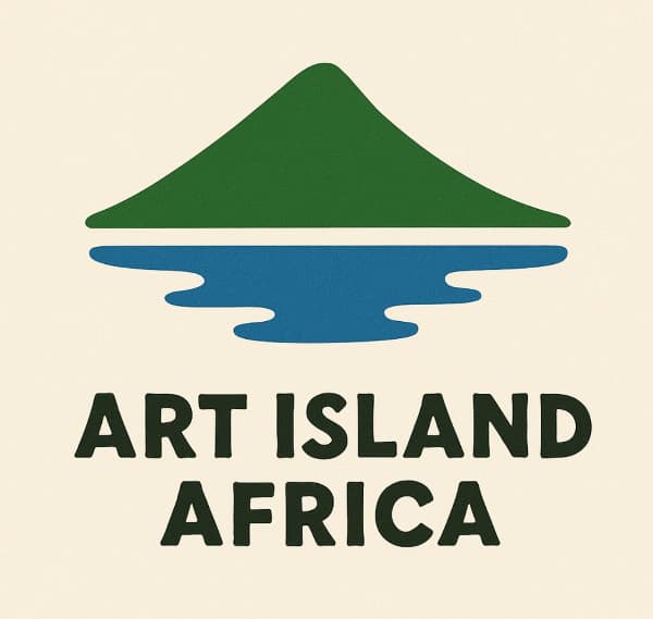 blue and green logo of a mountain and a lake